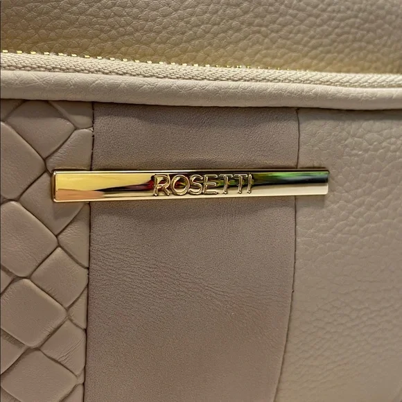 NWT Rosetti Neutral Taupe Crossbody with Woven Accent - Picture 5 of 5